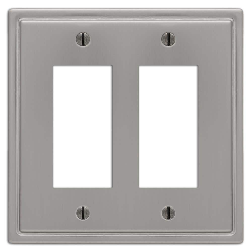 Moderne 2 Gang Rocker Steel Wall Plate - Brushed Nickel price history on PriceWatchPro