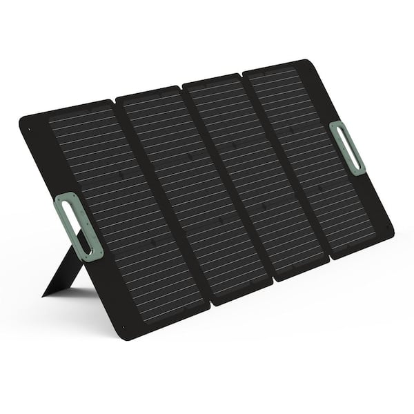 PERUN 100-Watt Portable Solar Panel, Foldable Waterproof for Outdoor Power connect USB, Power Station/Generator, Chainable