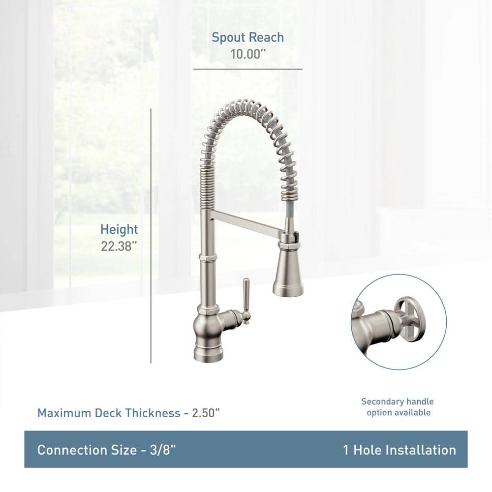Chrome Deck Mounted Kitchen Faucet with Pull-out Spray