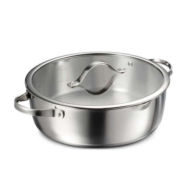 Tempo 6 qt. Tri-Ply Base Stainless Steel Covered Braiser