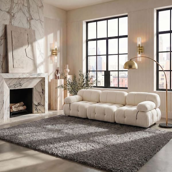 Milan Shag 8 ft. x 10 ft. Gray Solid Area Rug