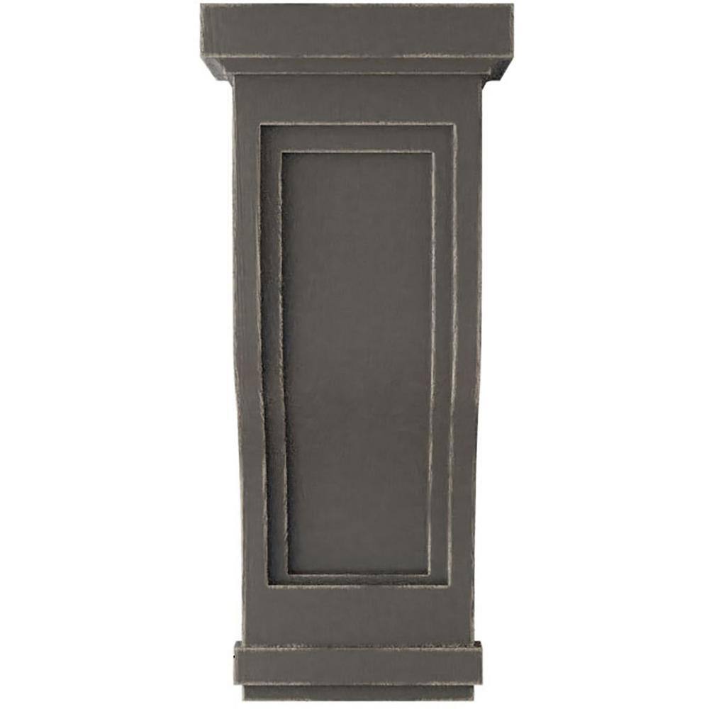 Reclaimed Grey Rubberwood Vintage Decor Corbel, 17-inch Height