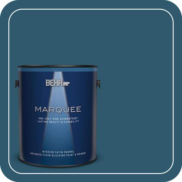 BEHR MARQUEE 1 gal. #S-H-540 Quiet Storm Satin Enamel Interior Paint & Primer