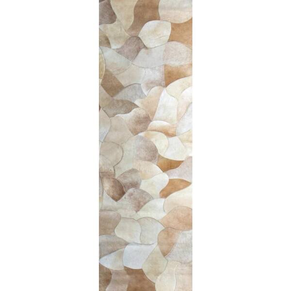 BASHIAN Santa Fe Camel 3 ft. x 8 ft. (2 ft. 6 in. x 8 ft.) Chevron Contemporary Runner Rug