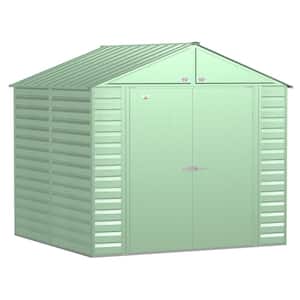 Select 8 ft. W x 8 ft. D Sage Green Metal Shed (59 sq. ft.)