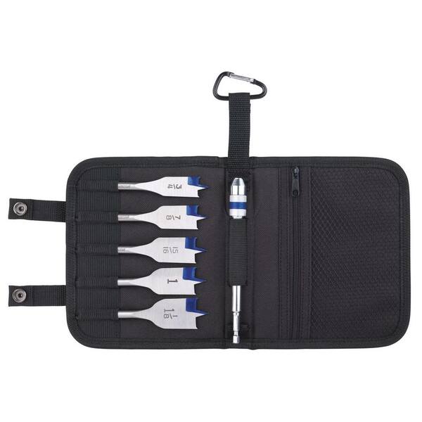 Irwin Speedbor High-Speed Steel Stubby Spade Bit Set (6-Piece)