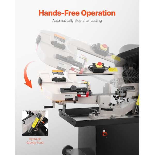 SKYSHALO Metal Horizontal Band Saw, 110/220V Vertical