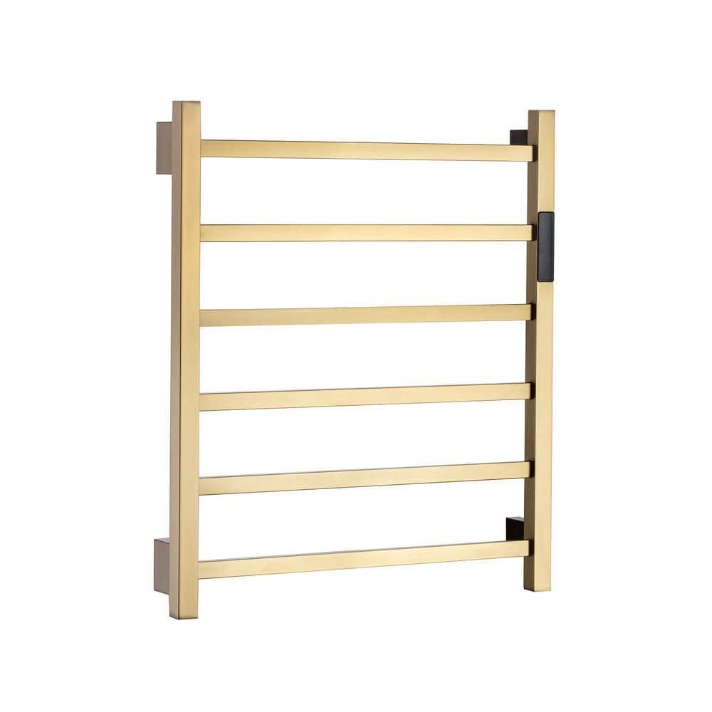 Langsun Heated Towel Rack 6Bar Towel Warmer Rack Electric Towel Drying