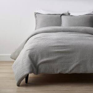 solid grey duvet cover