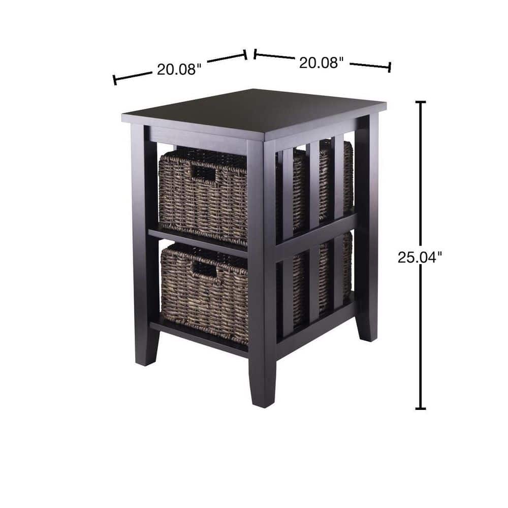 Morris Side Table with 2 Foldable Baskets - thumbnail 3