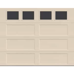 Bridgeport Steel Extended Panel 9ft. x 7ft. Non-Insulated Almond Garage Door with plain windows