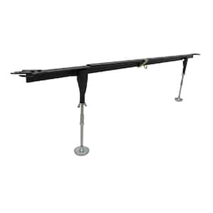 Signature Home Black Metal Frame (Twin/Full/Queen) Center Support Rail System with Adjustable Platform Bed Frame