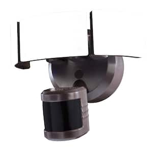 2450 Lumen 270-Degree Integrated LED Motion Activated Bronze Security Flood Light