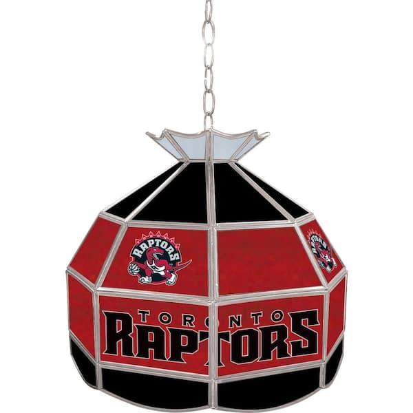 Trademark Toronto Raptors NBA 16 in. Nickel Hanging Tiffany Style Lamp