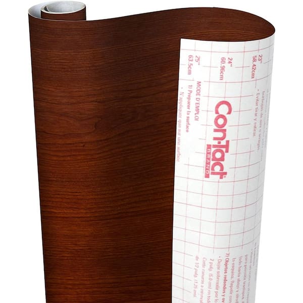 Con-Tact Creative Covering Cherry Brown Wood 18 in. x 60 ft. Adhesive Shelf and Drawer Liner