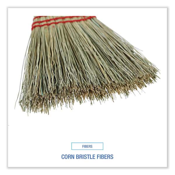 O-Cedar Heavy Duty Commercial 100% Corn Broom with Solid Wood Handle