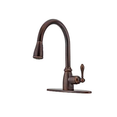 Canton Single-Handle Pull-Down Sprayer Kitchen Faucet in Rustic Bronze
