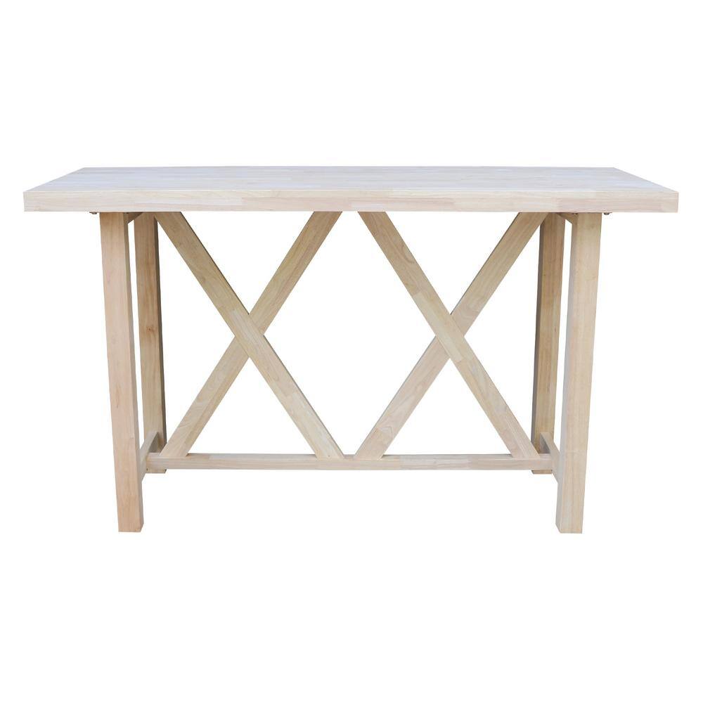 3-Piece Light Wood Bar Height Dining Set with Splat Back Stools