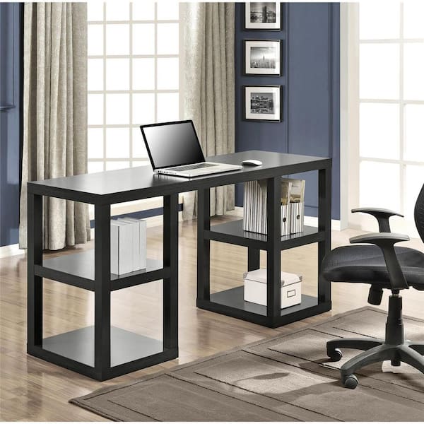 Altra Furniture Stanley Black Oak Desk with Shelves