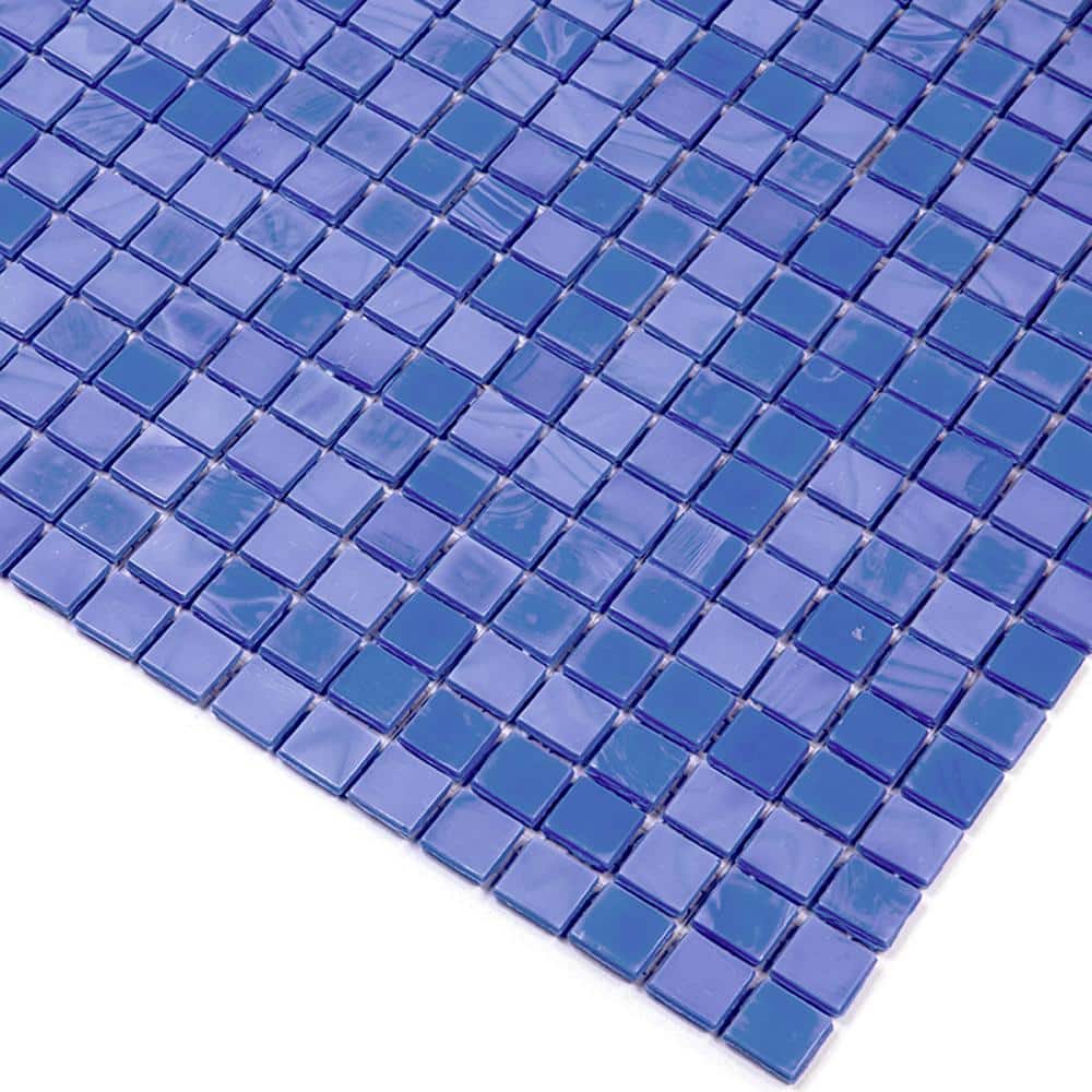 Neon Blue Glass Mosaic Wall and Floor Tile