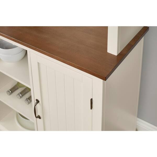 Stylewell Bainport Ivory Wood Buffet Table With Haze Top 42 In W X 72 In H Sk16949r2 The Home Depot
