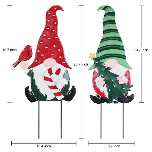 MASTERS ガーデンフラッグ GNOME OGETFUUR 20 in. Gnomes Decorative Garden Stakes for Christmas