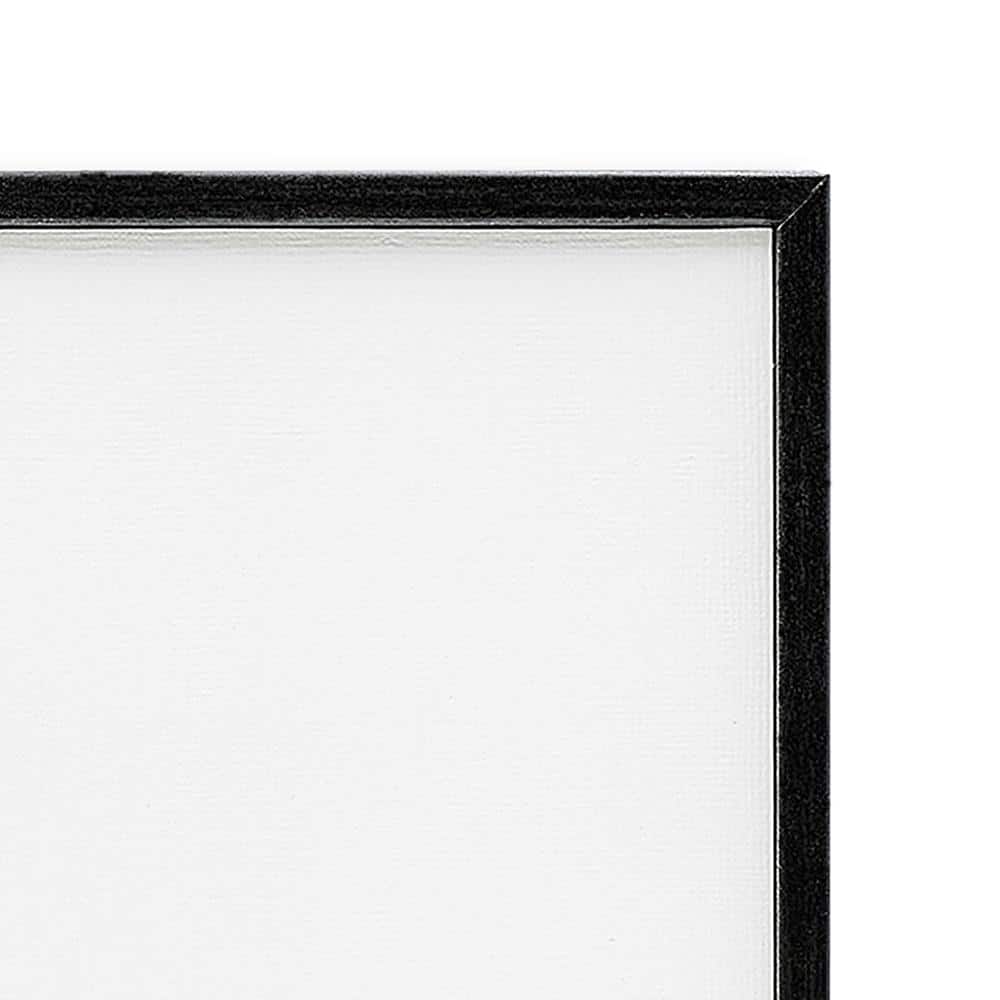 Minimalist Black Cat Peeking Abstract Canvas Wall Art, 12x12