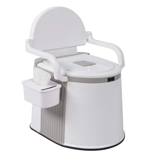 Winado 26 in. Portable Toilet for Outdoor Activities, Non- Electric, Waterless Toilet, White