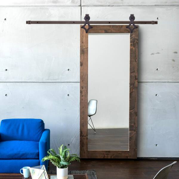 72 in. Antique Bronze Rustic Star Barn Style Sliding Door Track and Hardware Set 72 in. Antique Bronze Rustic Star Barn Style Sliding Door Track and Hardware Set