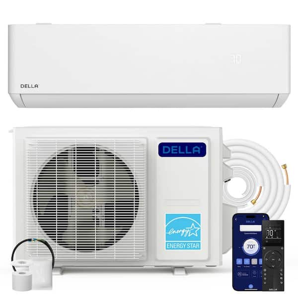 DELLA 12,000 BTU Wifi Mini Split 208/230V 23 SEER2 Cools Up to 550 Sq. Ft.