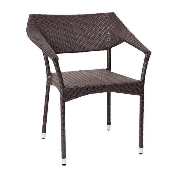 Carnegy Avenue Brown Wicker/Rattan Outdoor Lounge Chair in Brown