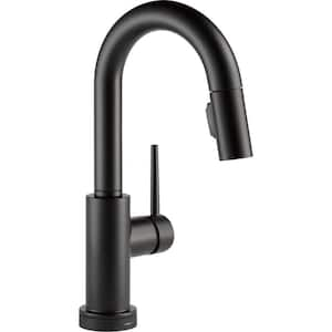 Trinsic Single-Handle Pull-Down Sprayer Bar Faucet Featuring Touch2O Technology in Matte Black