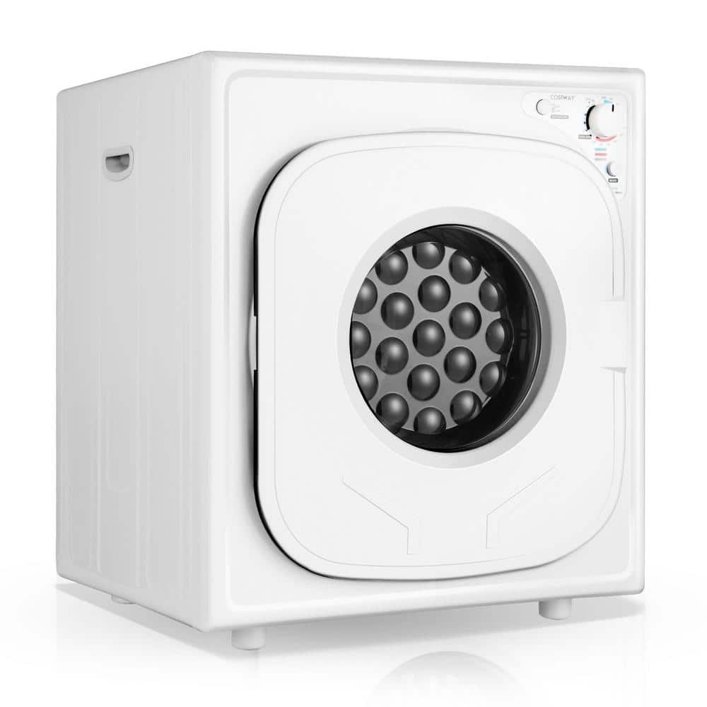 3.22 cu. ft. Vented Compact Electric Laundry Tumble Electric Dryer Machine in White with Touch Panel