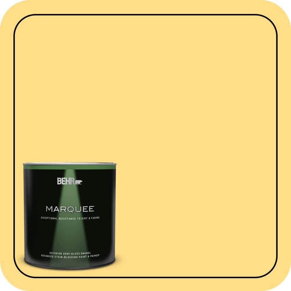 1 qt. #330B-5 Yellow Corn Semi-Gloss Enamel Exterior Paint & Primer product image for price tracking