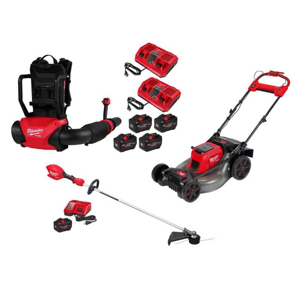 M18 FUEL 155 MPH 650 CFM 18V Brushless Cordless Dual Battery Backpack Blower Kit w/ M18 SP Mower, M18 String Trimmer price history on PriceWatchPro