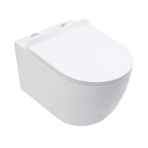 12 in. Wall Hung Elongated Toilet Bowl Only in White