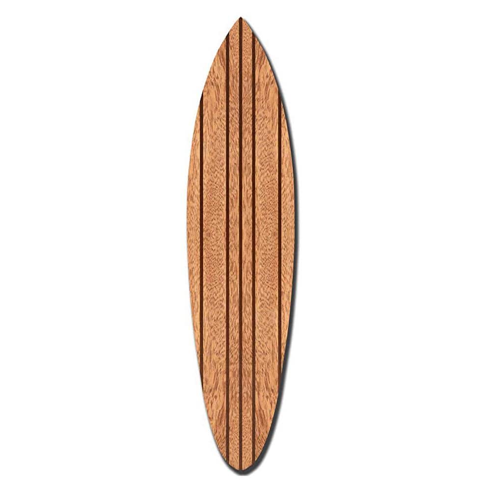 Natural Brown Thin Stripe Surfboard Wall Art