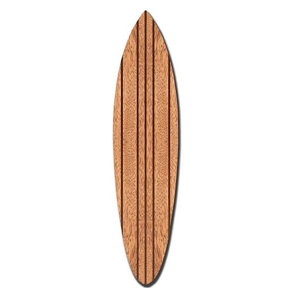 HomeRoots Mariana Indoor Wooden Surfboard Wall Decor