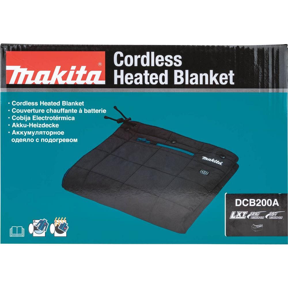 Black Polyester Hooded Heated Blanket with 3 Heat Settings