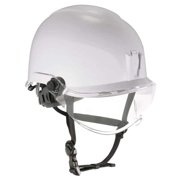 Ergodyne Skullerz Anti-Fog Clear Lens White Class E Safety Helmet with Visor
