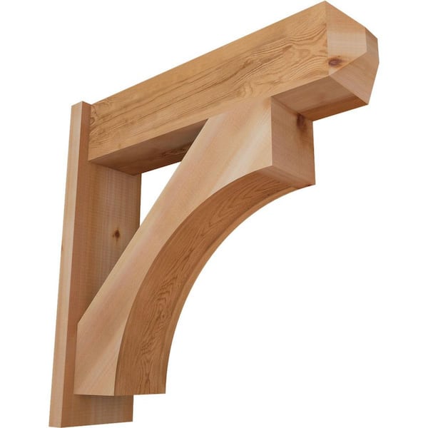 Ekena Millwork 8 in. x 28 in. x 28 in. Westlake Craftsman Smooth Western Red Cedar Outlooker