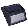 Solar Black LED Stair Light 10 Lumens (4-Pack)