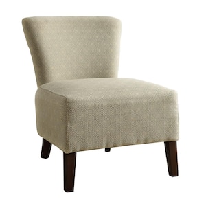 Longtown Ivory Polyester Upholstered Accent Chair