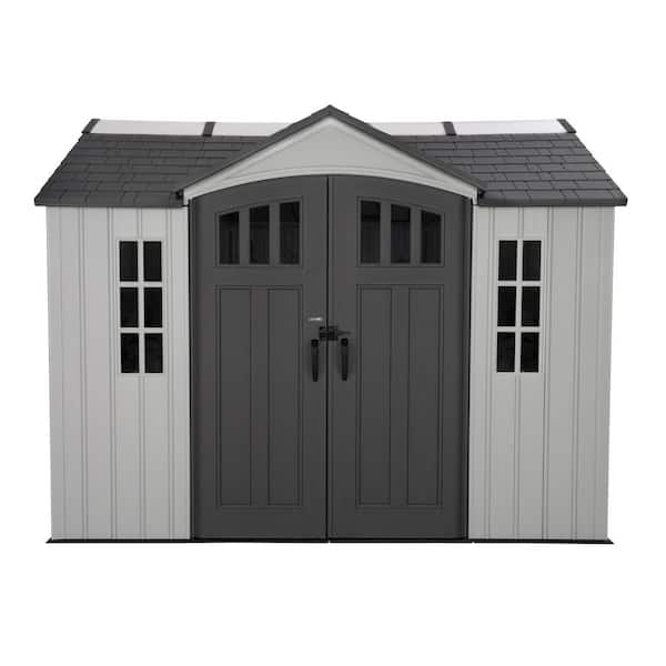 10 ft. W x 8 ft. D Resin Side Entry Outdoor Storage Shed (80 sq. ft. )
