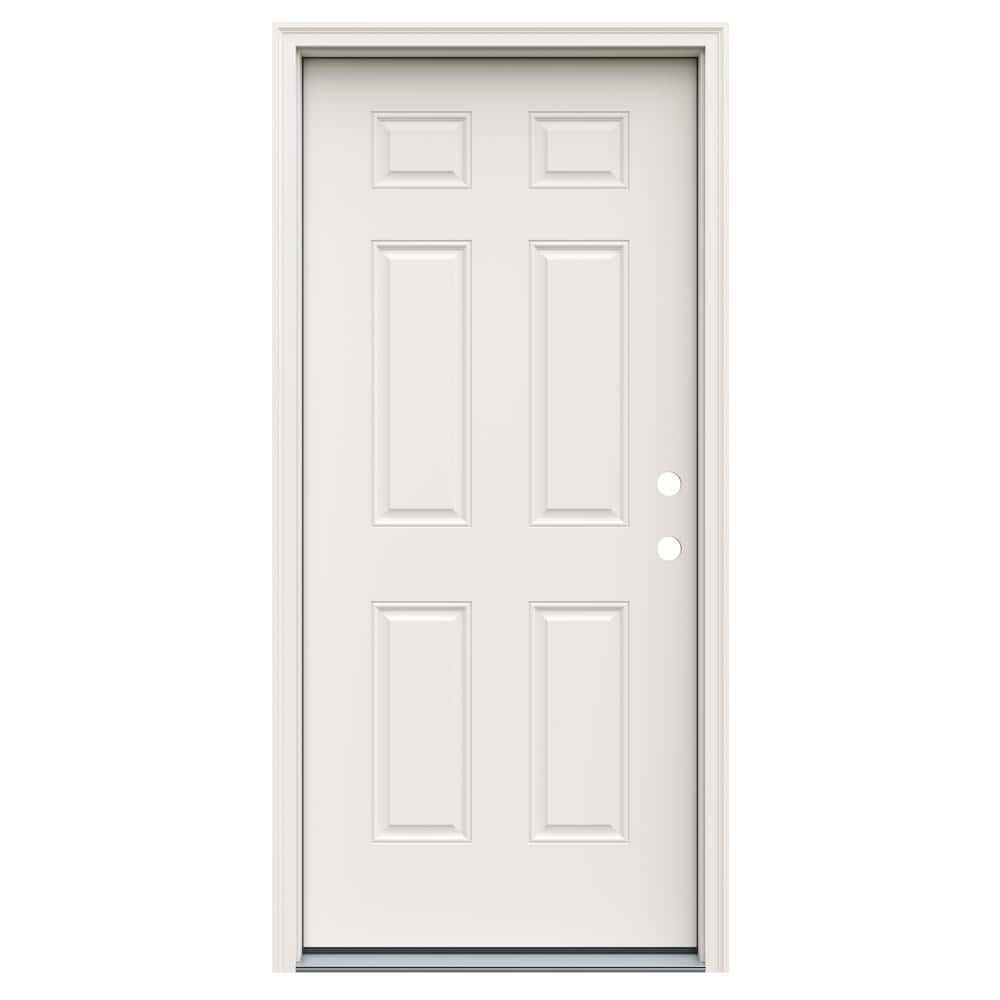 30 in. x 80 in. Left-Hand Inswing Classic 6-Panel Primed Steel Prehung Front Door on 6-9/16 in. Frame price history on PriceWatchPro