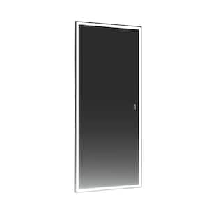72 in. W x 32 in. H LED Large Rectangular Frameless Wall Bathroom Vanity Mirror with 3-Color Modes in Silver
