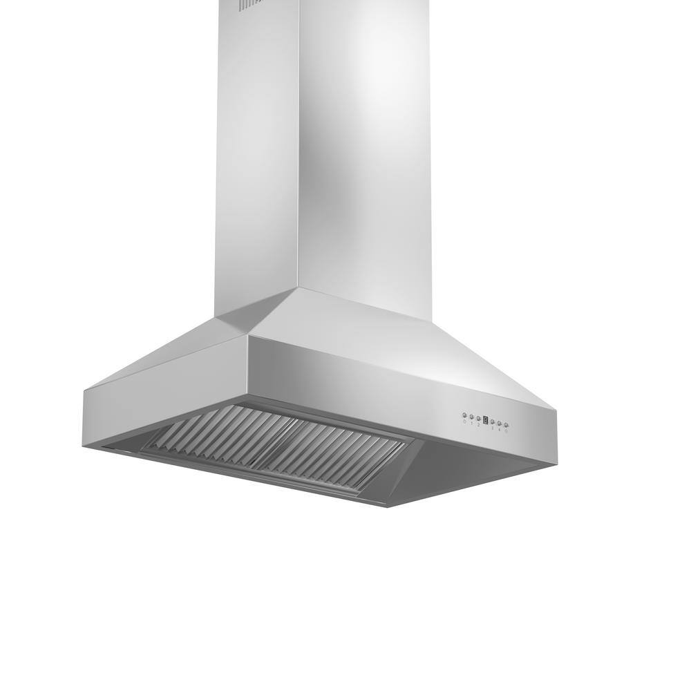 36" Stainless Steel Island Range Hood with LED Lighting
