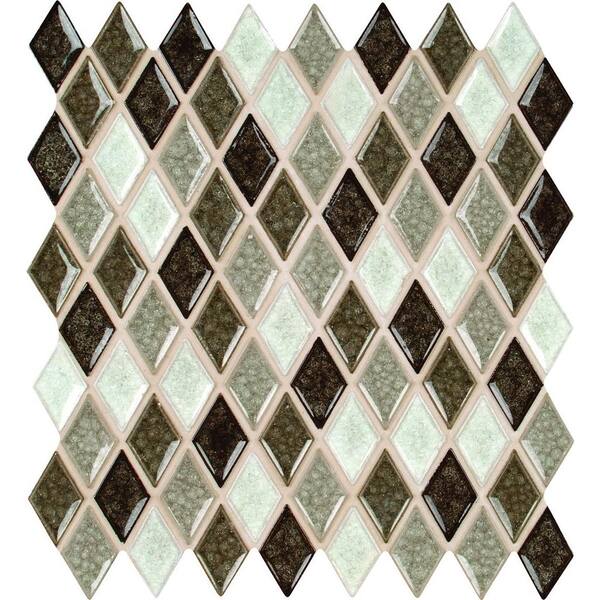 MSI Saddle Canyon Rhomboid 12 in. x 12 in. x 8mm Glass Stone Mesh-Mounted Mosaic Wall Tile (10 sq. ft. / case)