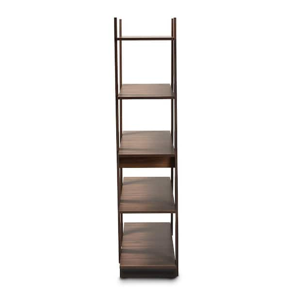 Baxton Studio Michio Walnut Etagere Bookcase 168 10767 HD The