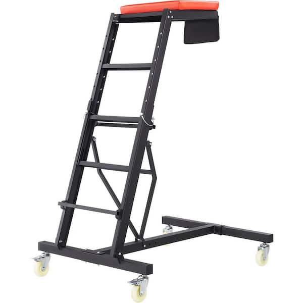 SKYSHALO Automotive Top Creeper with Adjustable Height 49.6in. to 75.6in., 400 lbs. Capacity High Creeper, 4 Swivel Caster Wheels